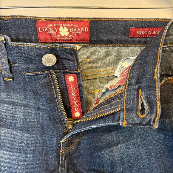 Lucky Brand Dark Blue Denim Cut-Off Jean Shorts size 27/4 - Picture 9 of 11